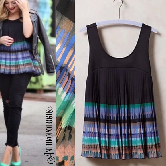 Anthropologie Tops - ANTHROPOLOGIE Deletta pleated tank